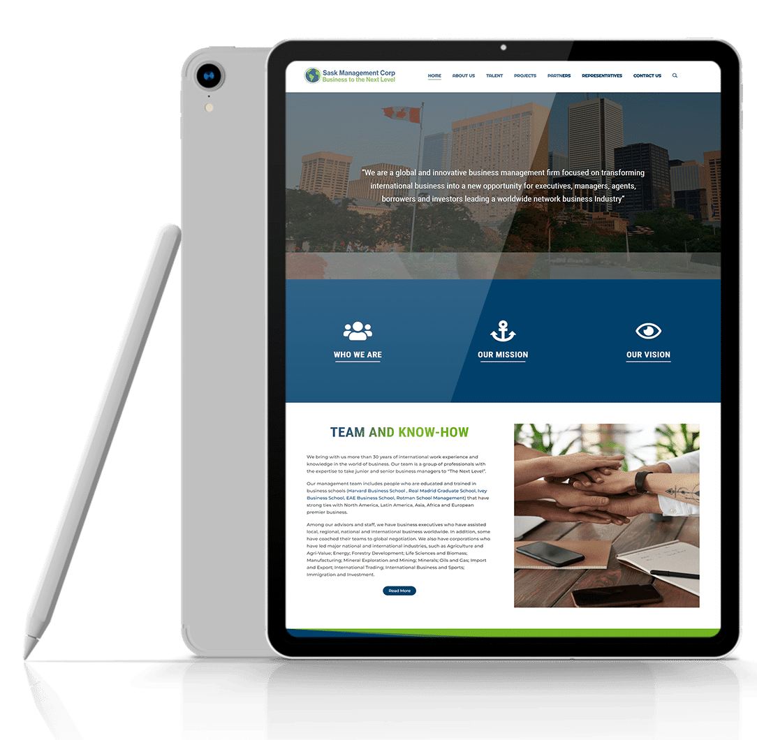 Sask Management Corp tablet preview