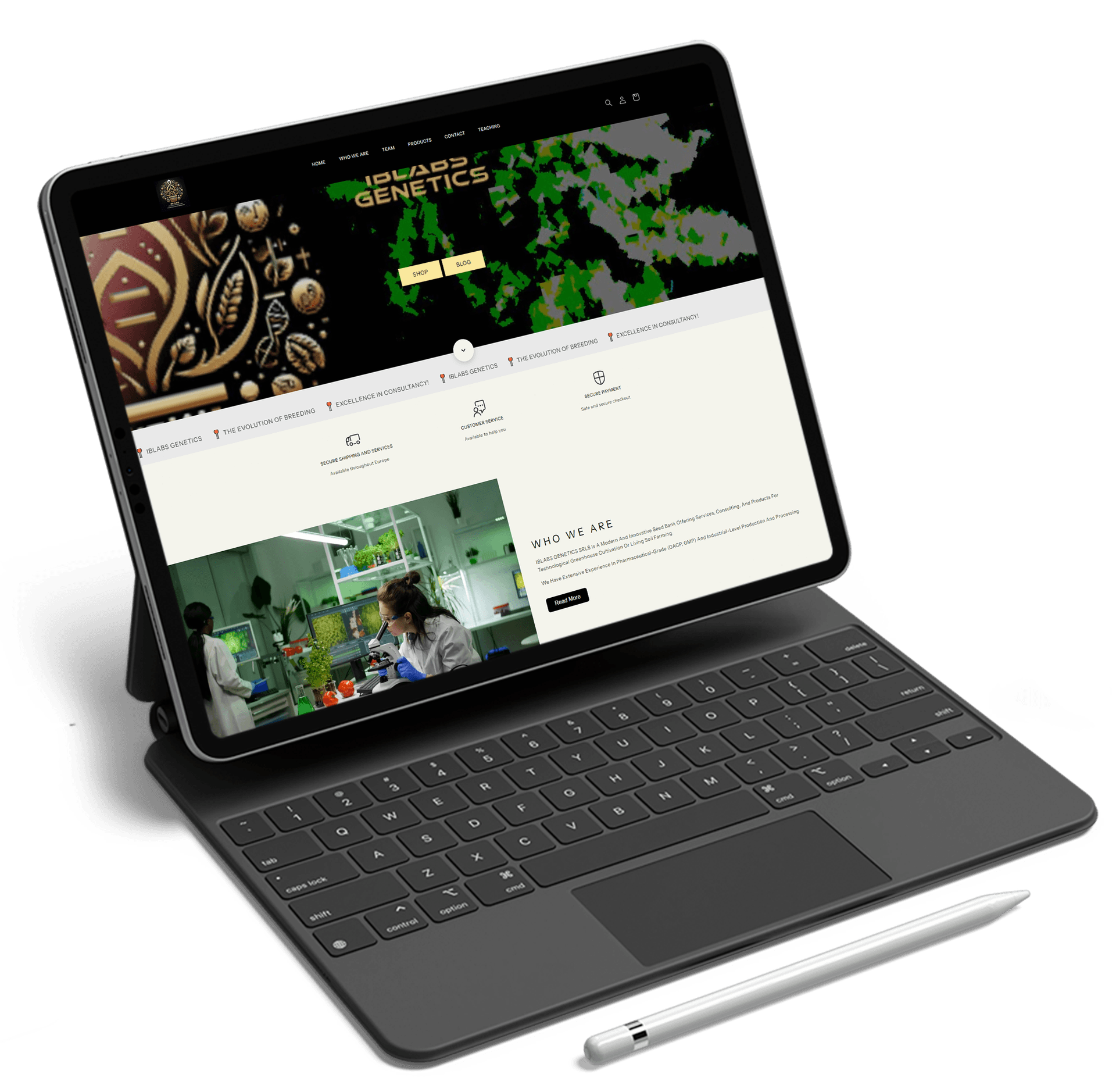 IBLABS GENETICS laptop preview