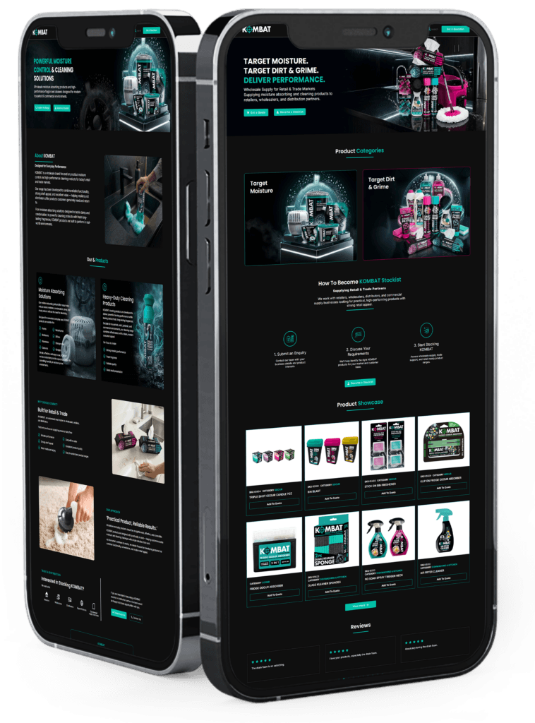 Kombat UK Website Design & Development mobile preview